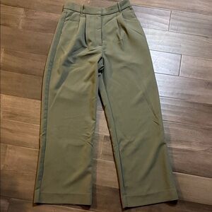 Abercrombie & Fitch Olive Green Wide Leg Trousers